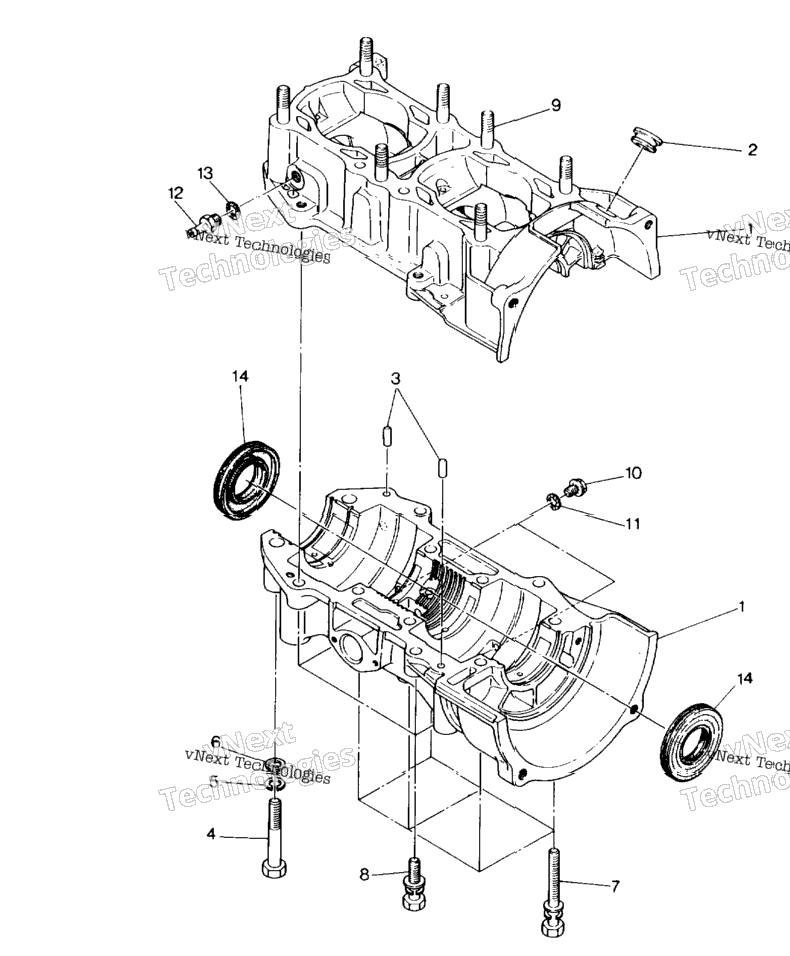 Crankcase 500 & 500 Classic