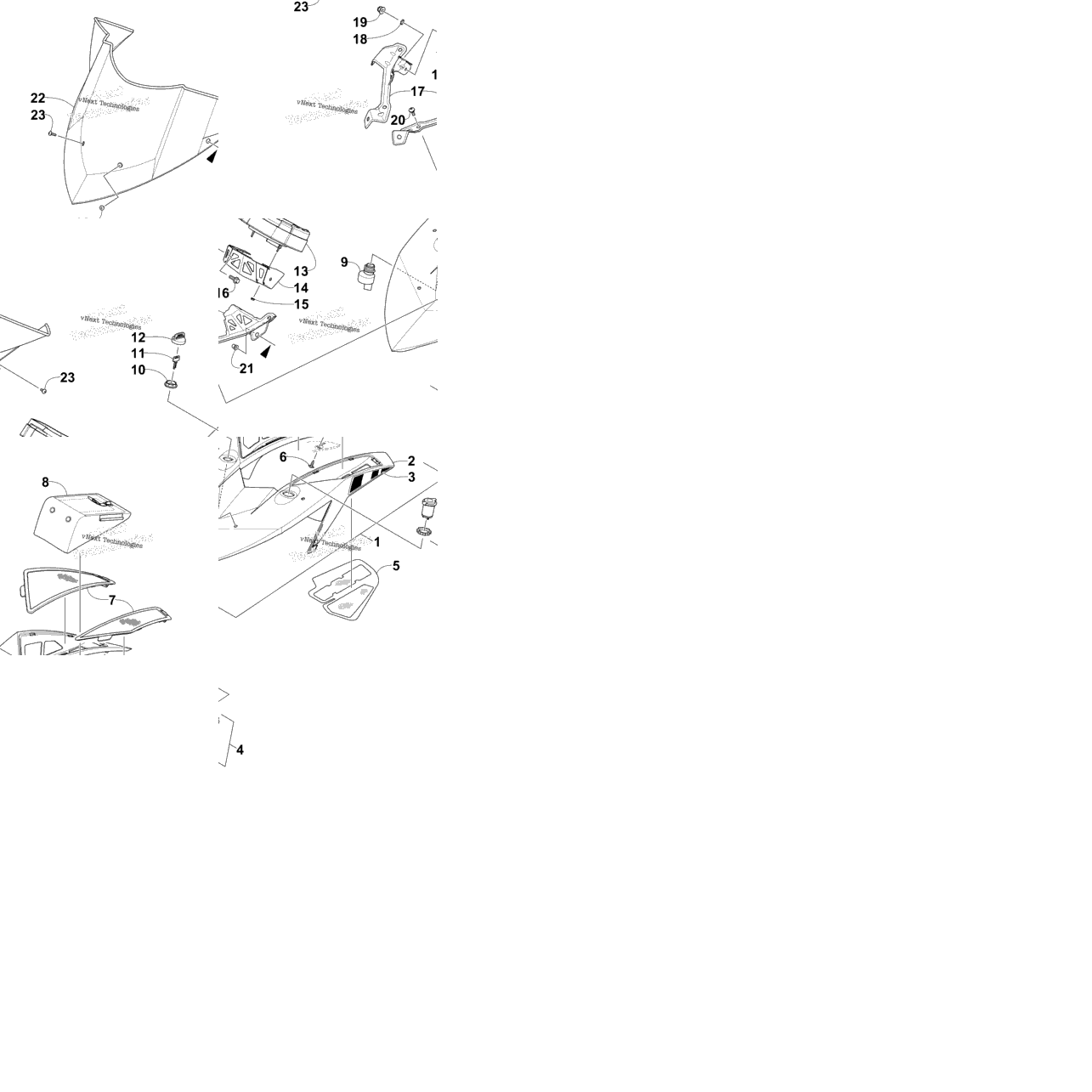 Windshield And Instruments Assemblies