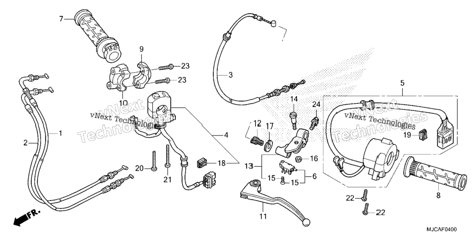 Handle Lever@Switch@Cable