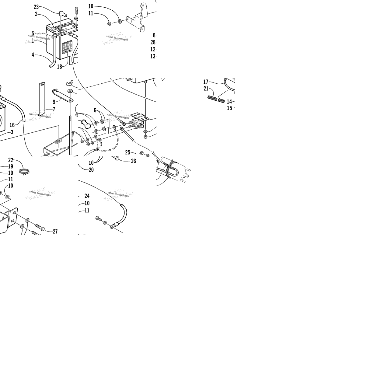 Battery, Solenoid, And Cables