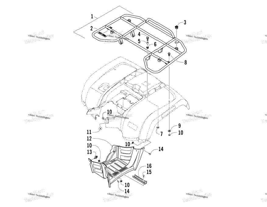 Rear Rack And Footwell Assemblies