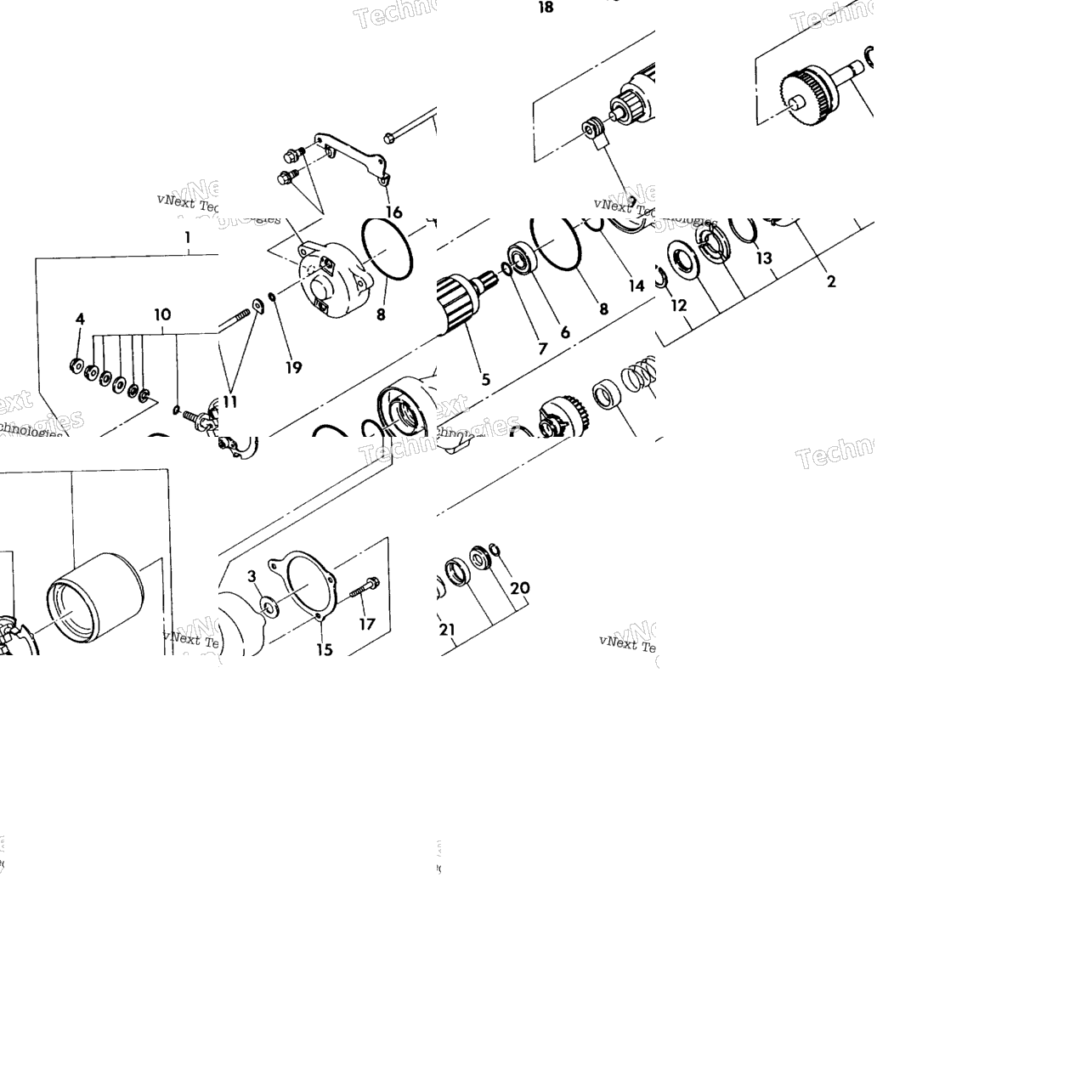 Starting Motor Assembly 350 2X4
