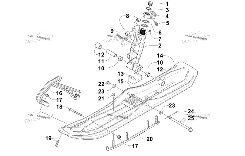 Ski And Spindle Assembly