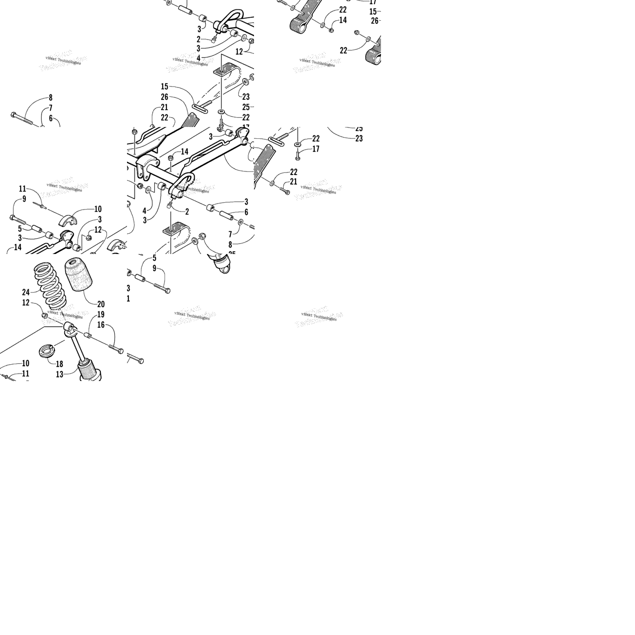 Rear Suspension Front Arm Assembly
