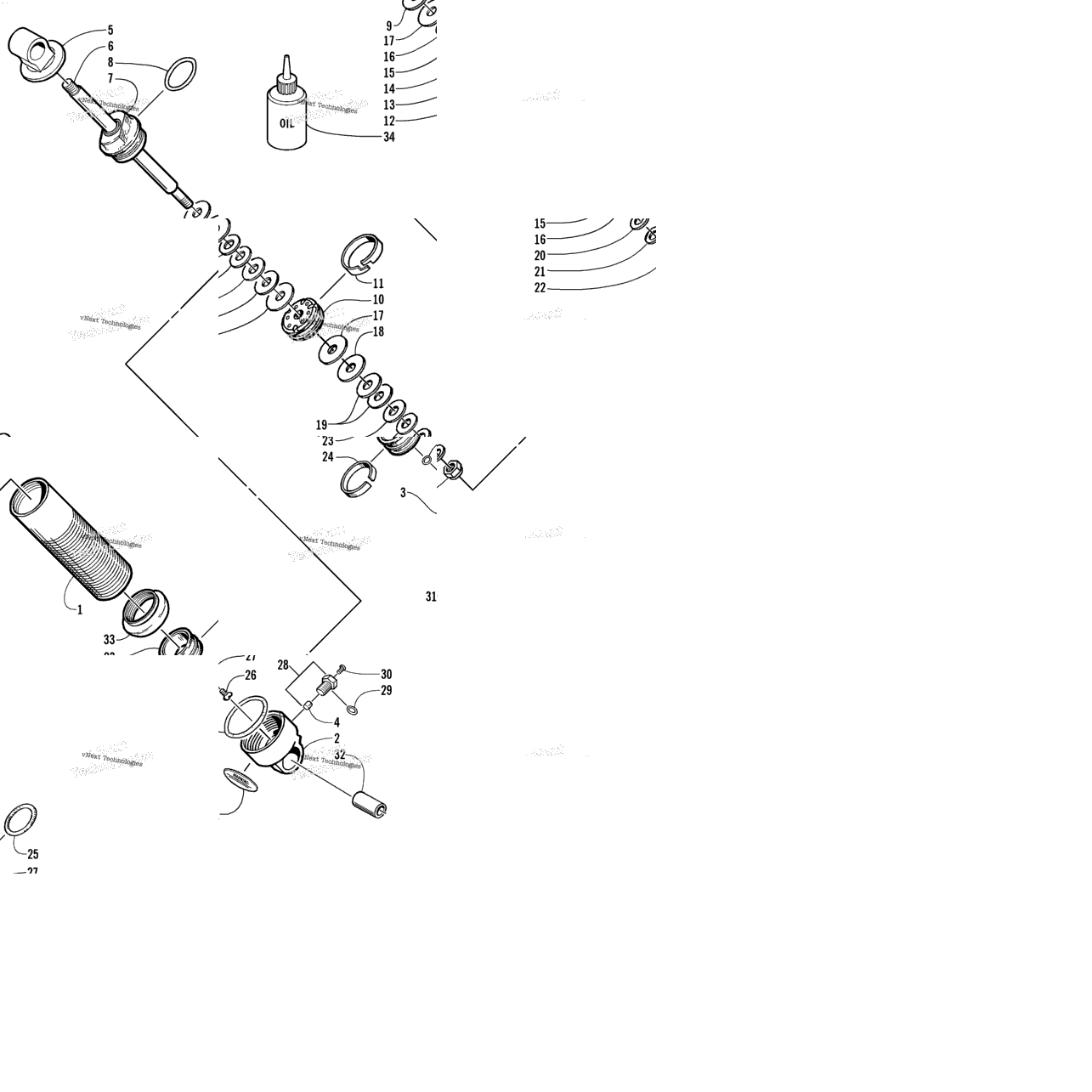Rear Suspension Front Arm Shock Absorber
