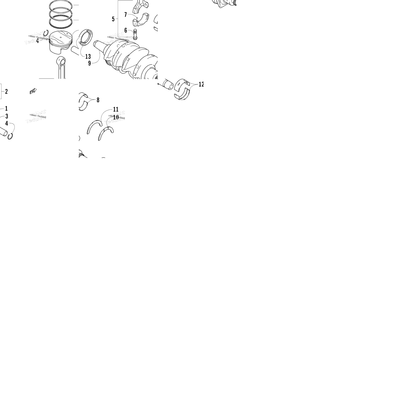 Piston And Crankshaft Assembly
