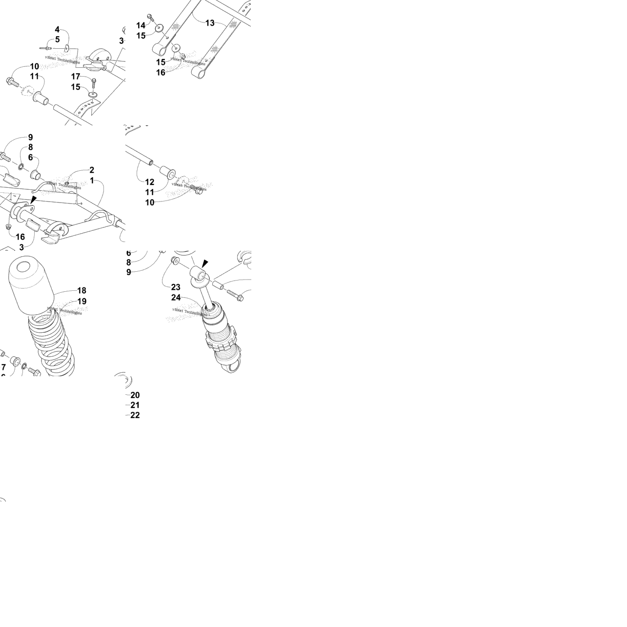 Rear Suspension Front Arm Assembly