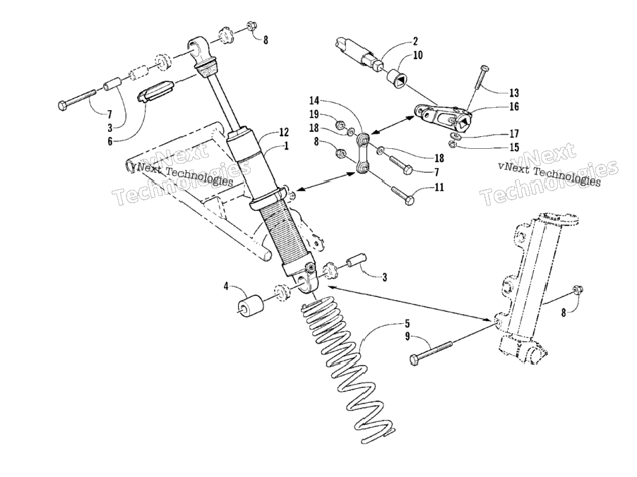 Shock Absorber And Sway Bar Assembly