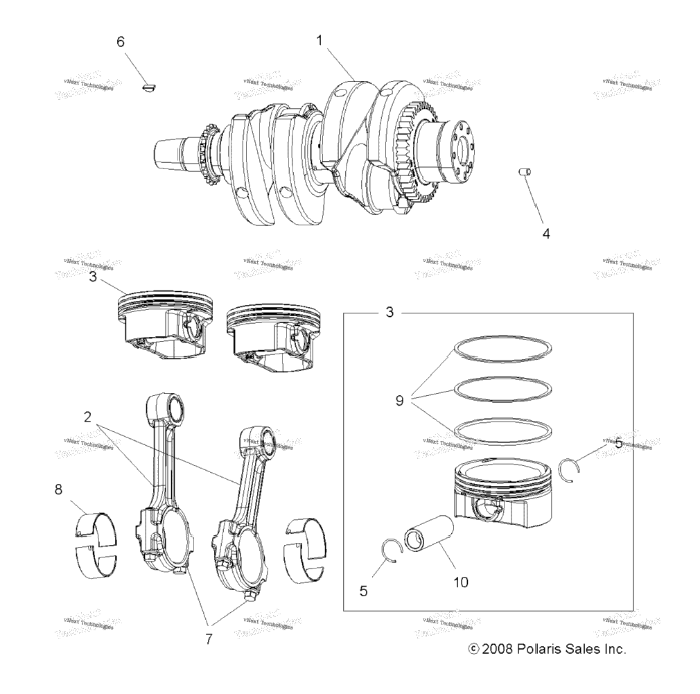Engine, Crankshaft & Piston