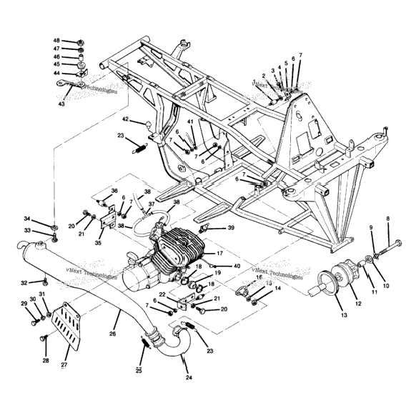 Engine & Muffler Mounting
