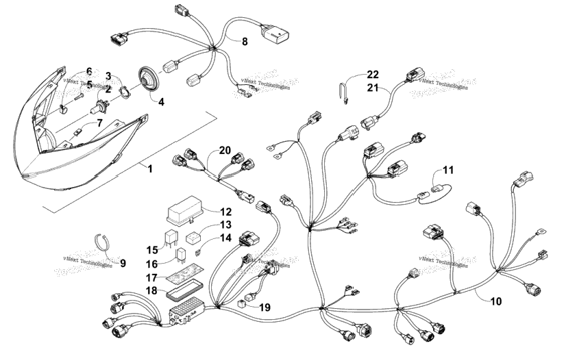 Headlight And Wiring Assemblies