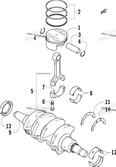 Piston And Crankshaft Assembly