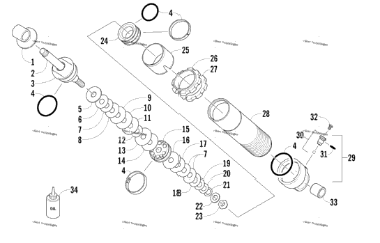 Rear Suspension Front Arm Shock Absorber