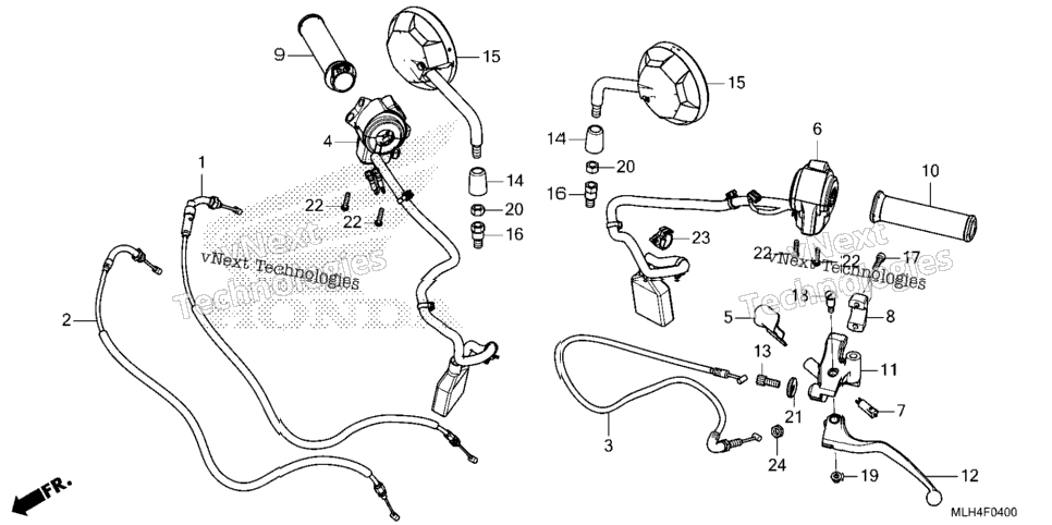 Handle Lever@Switch@Cable@Mirror