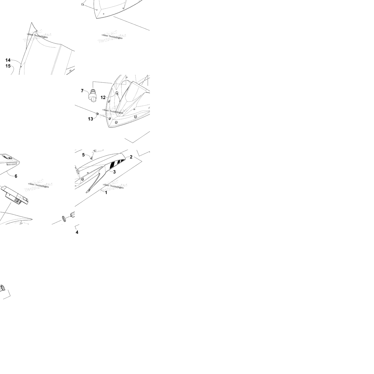 Windshield And Instruments Assemblies