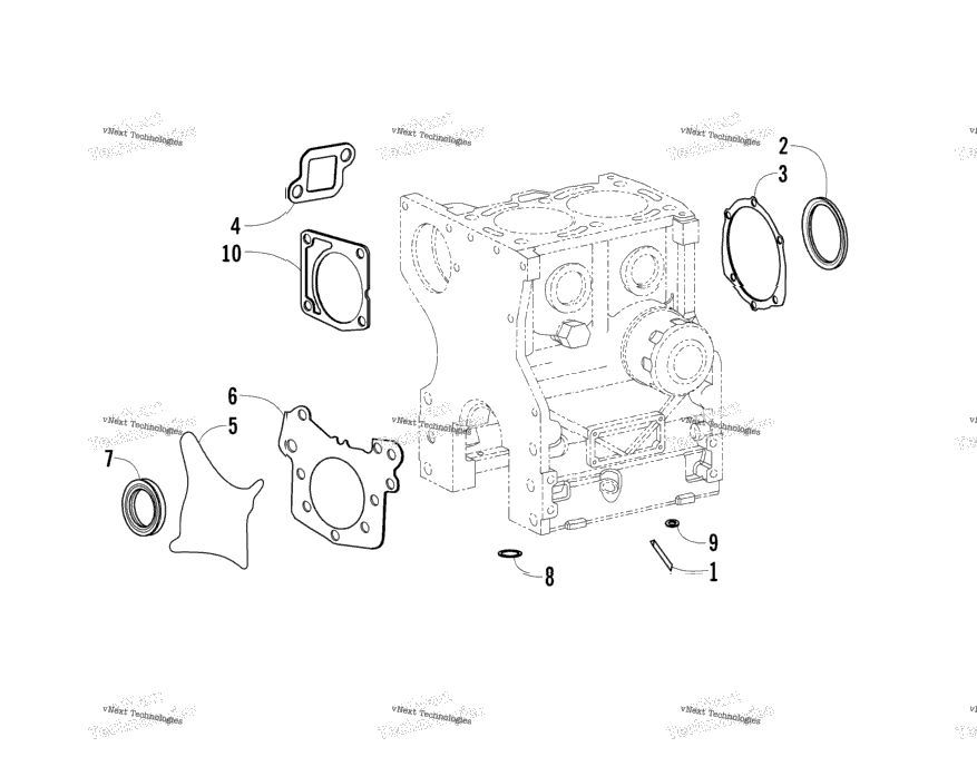 Bottom End Gasket Set Assembly