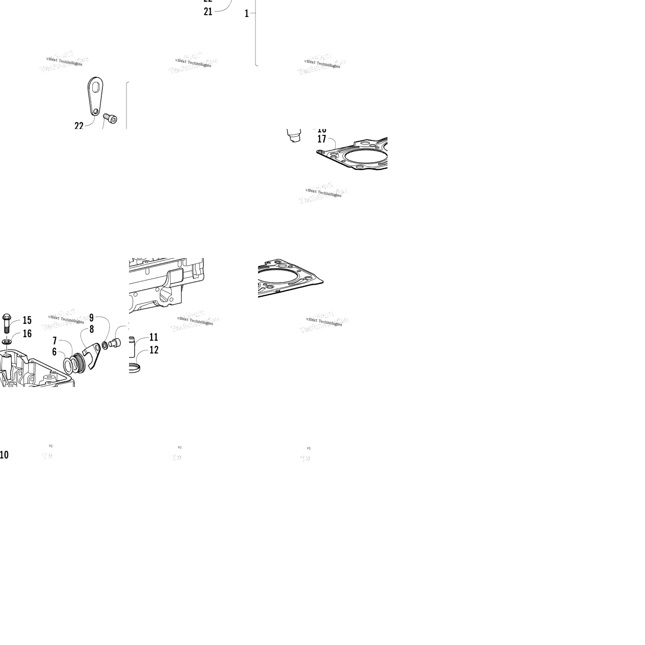 Cylinder Head And Precombustion Chamber Assembly