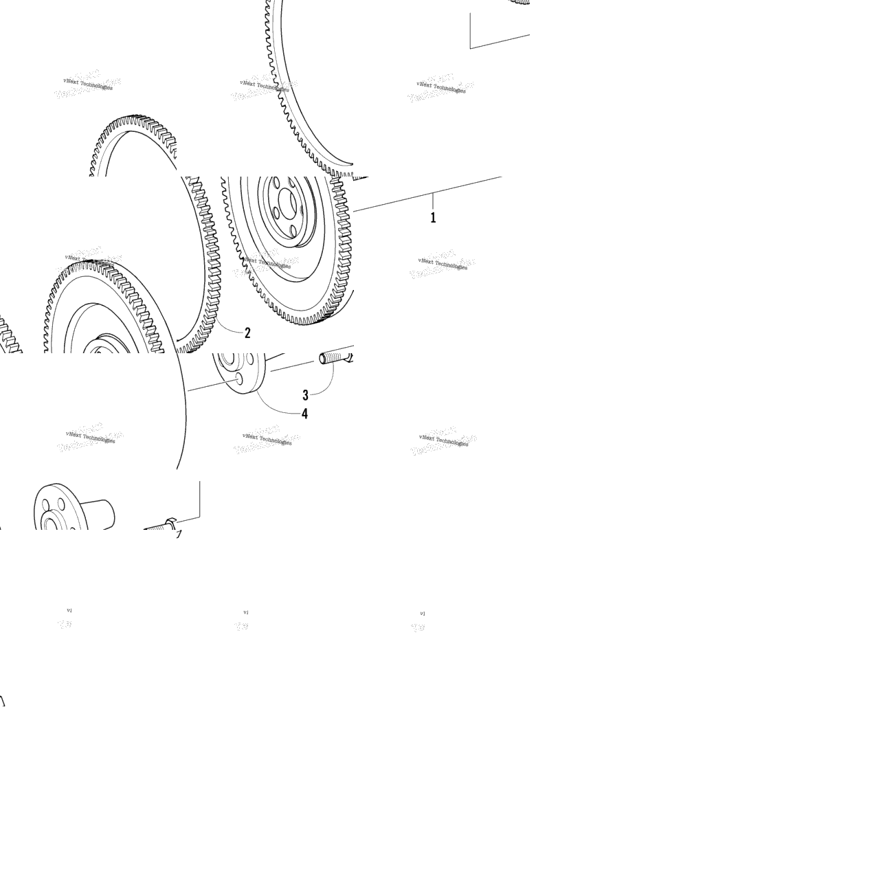 Flywheel And Crown Gear Assembly