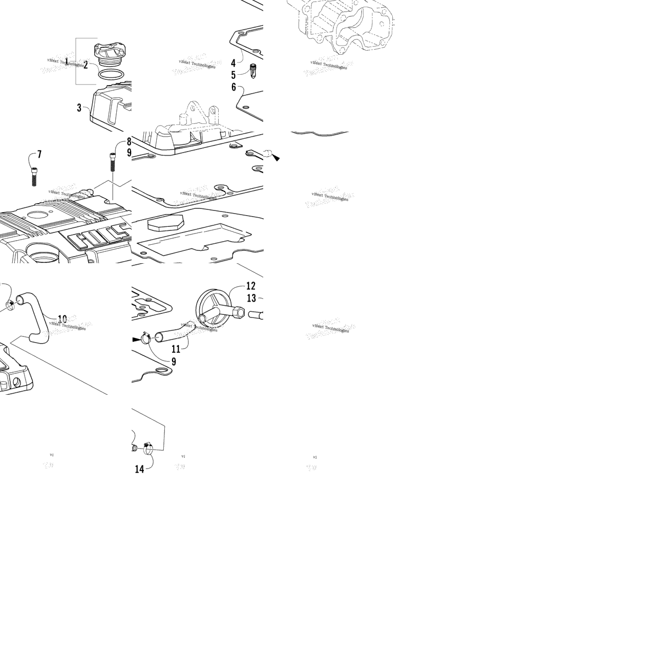 Rocker Arm Cover And Breather System Assemblies