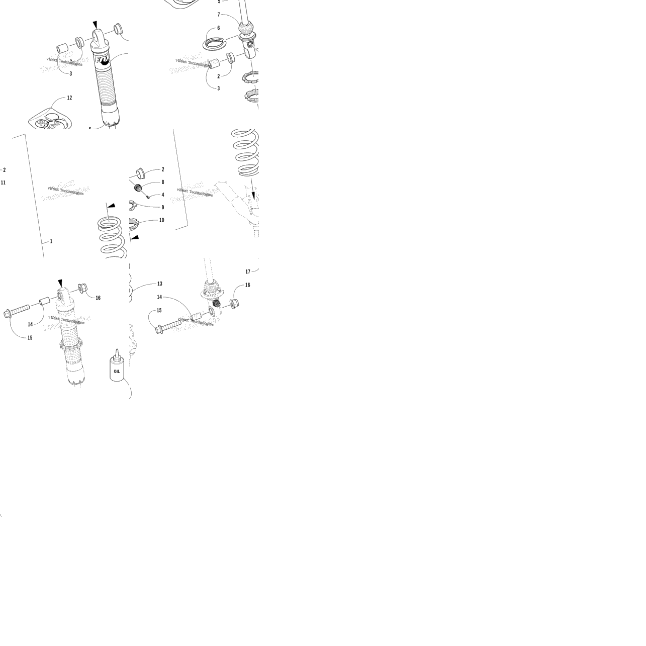 Front Suspension Shock Absorber Assembly