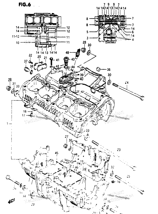 Crankcase (Gs1150es3/Ese E.No.102248-/Model F/F2/G)