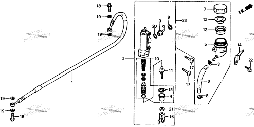 Rr. Brake Master Cyl. 92-95