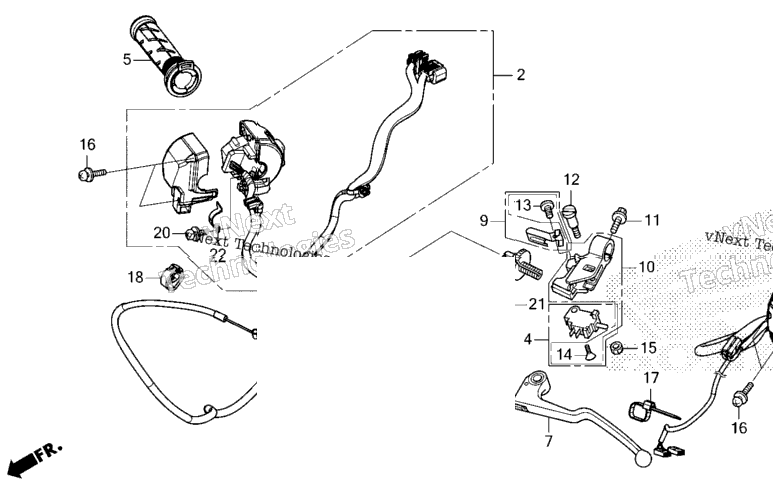 Handle Lever@Switch@Cable