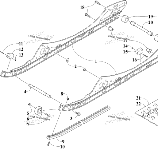Slide Rail And Track Assembly