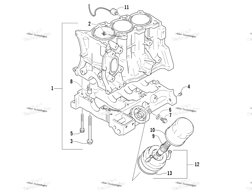 Cylinder Block/Base Assembly