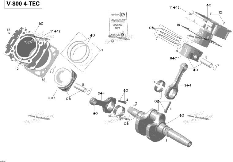 Crankshaft, Piston And Cylinder