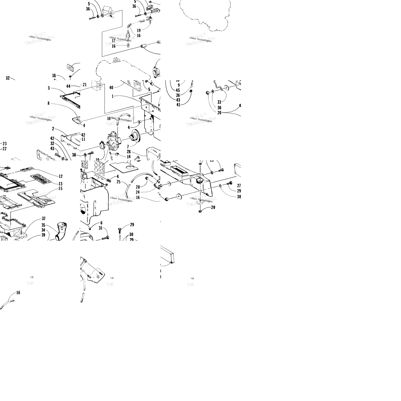 Carburetor, Fuel Pump, And Air Silencer Assembly