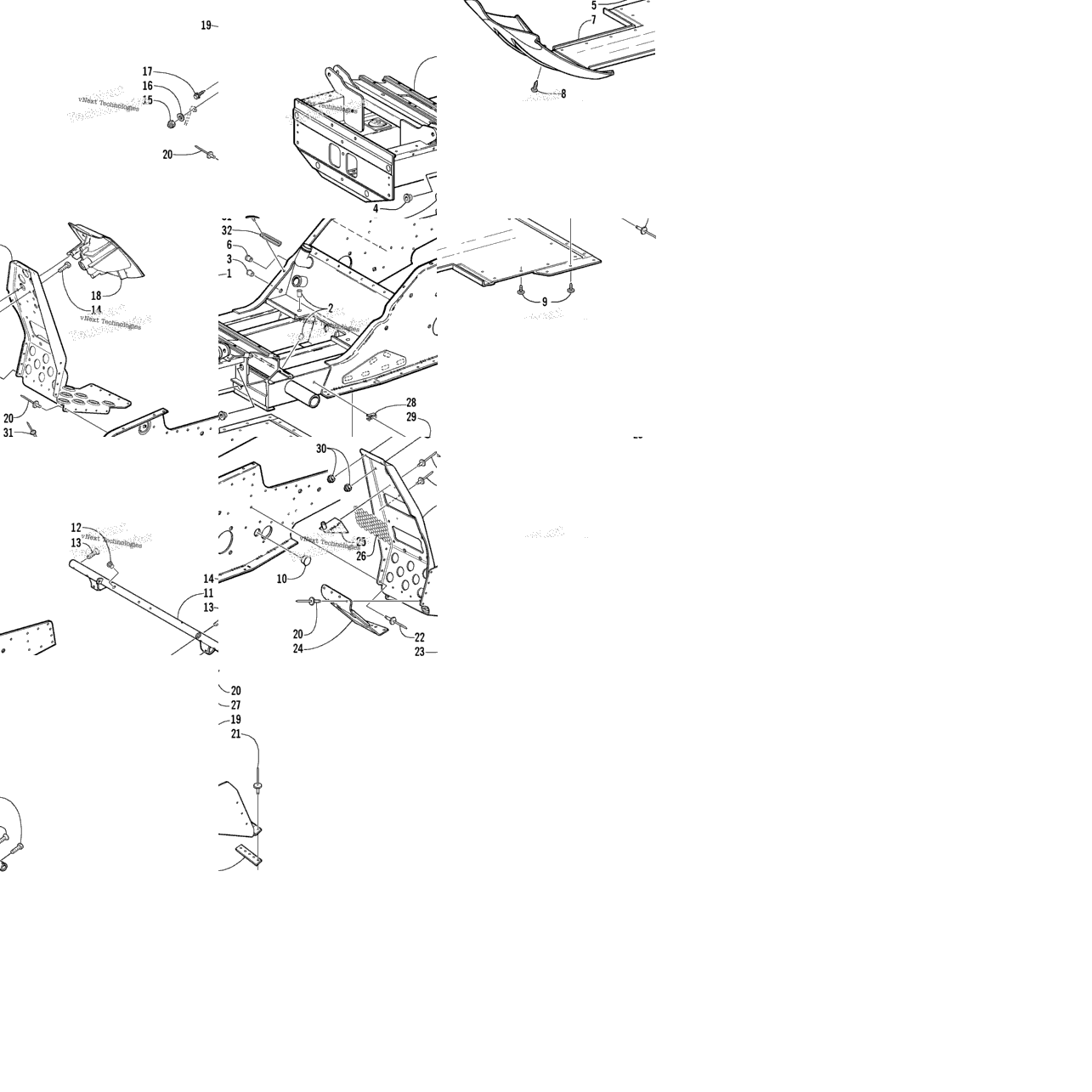 Front Frame And Footrest Assembly