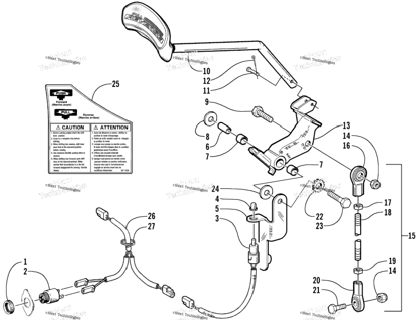 Reverse Shift Lever Assembly (Optional)