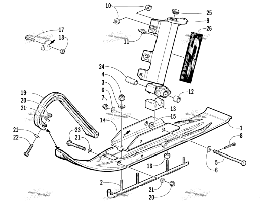 Ski And Spindle Assembly