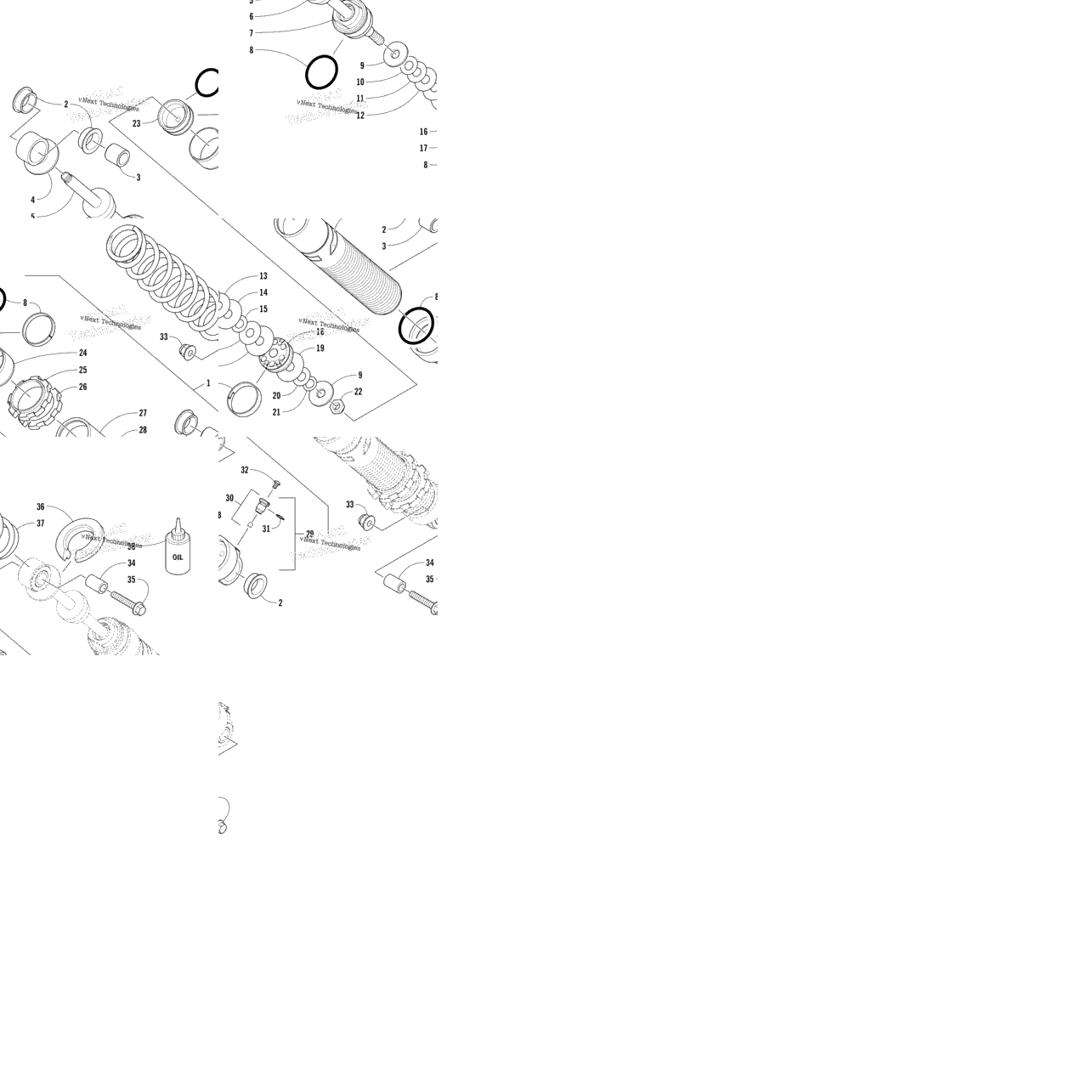 Front Suspension Shock Absorber Assembly