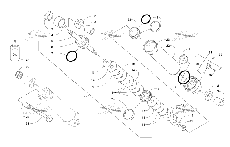 Rear Suspension Rear Arm Shock Absorber