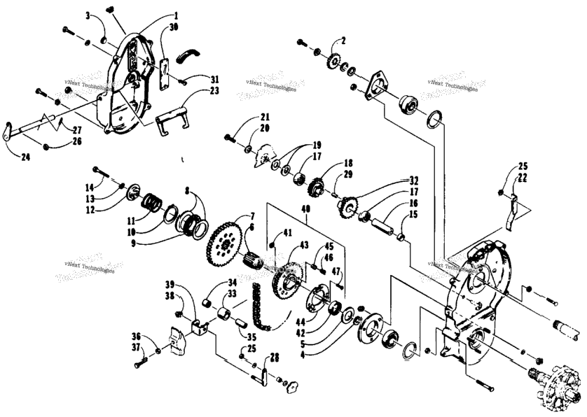 Drive/Reverse Dropcase Assembly