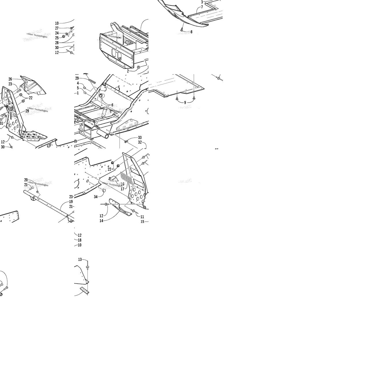 Front Frame And Footrest Assembly