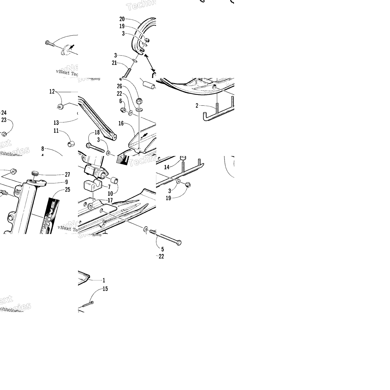 Ski And Spindle Assembly