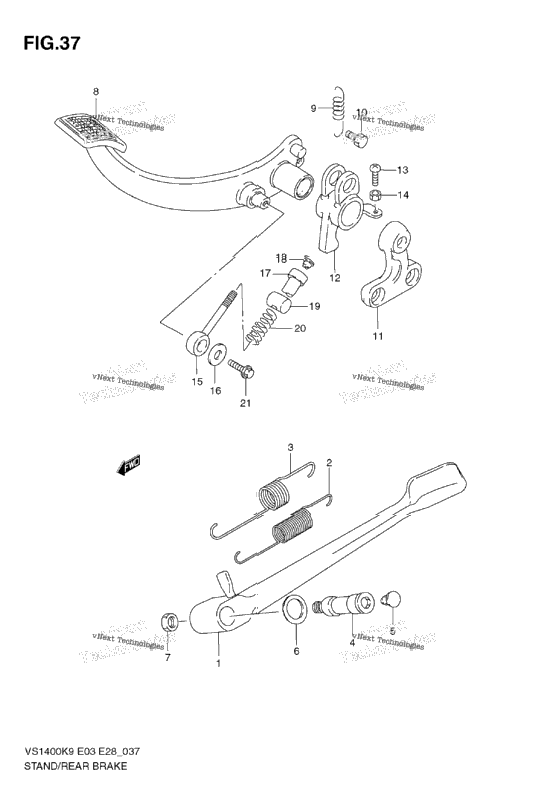 Stand - Rear Brake
