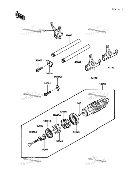 Change Drum/Shift Fork