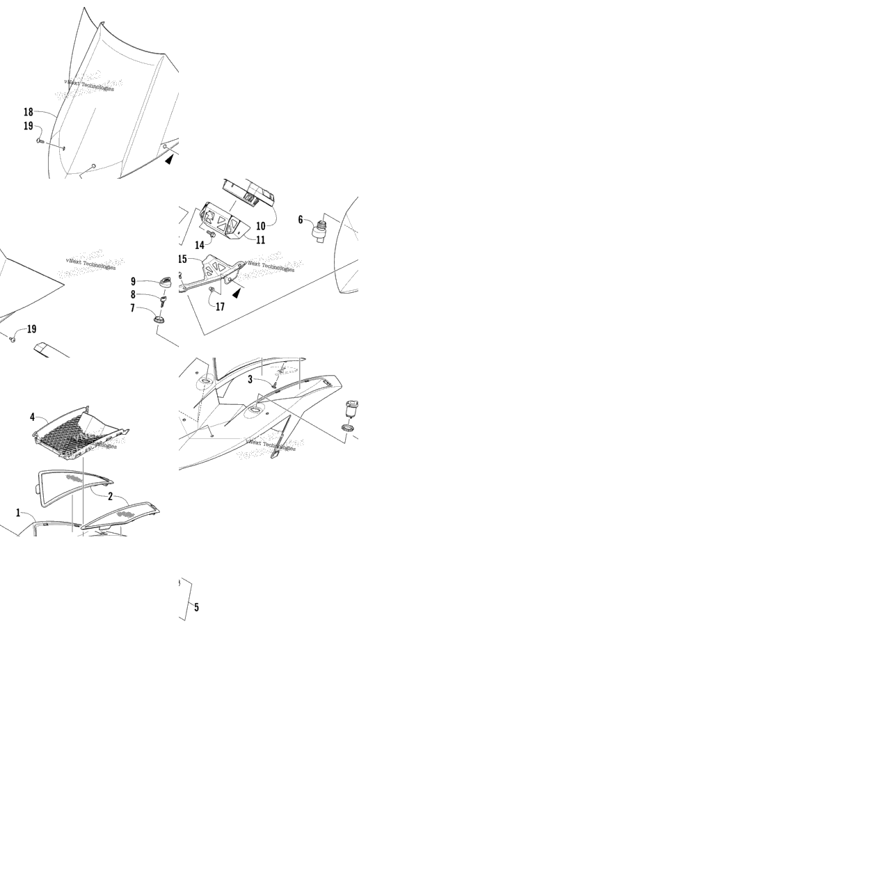 Windshield And Instruments Assemblies