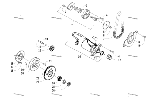 Starter Motor And Oil Pump Assembly