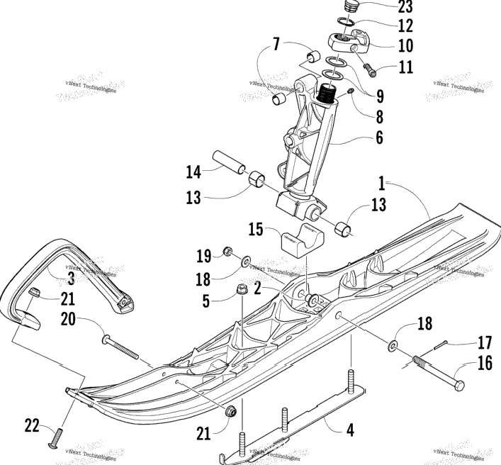 Ski And Spindle Assembly