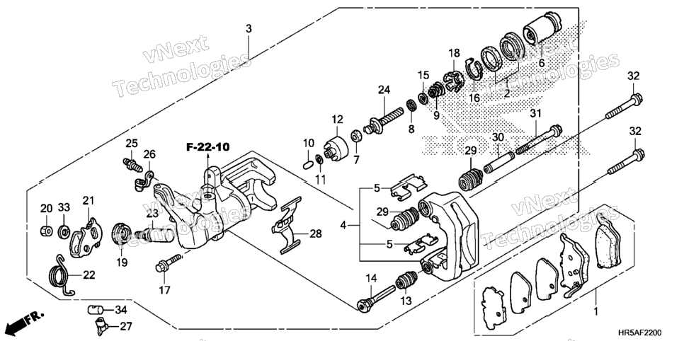 REAR BRAKE CALIPER