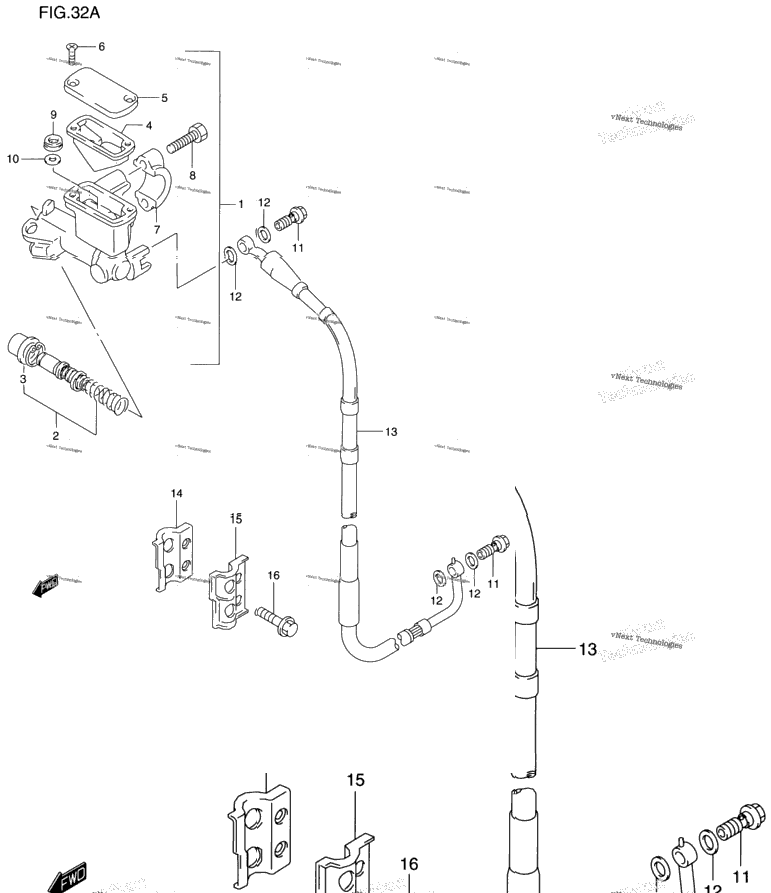Front Master Cylinder (Model X/Y)