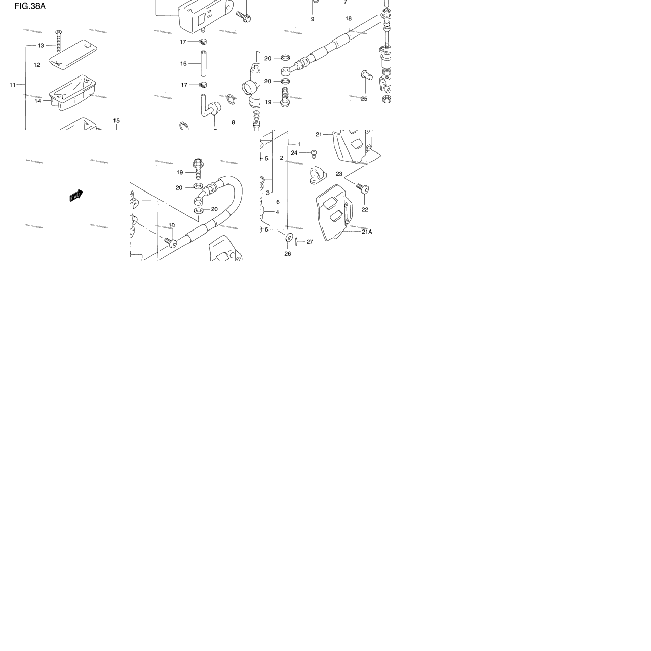 Rear Master Cylinder (Model V/W/X/Y)