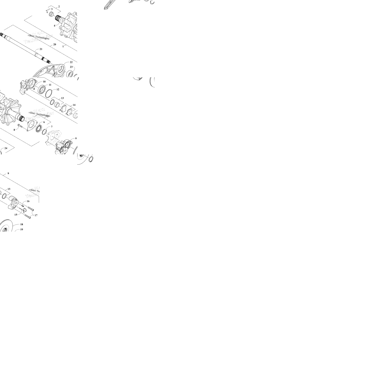 Drive Train Shafts And Brake Assemblies