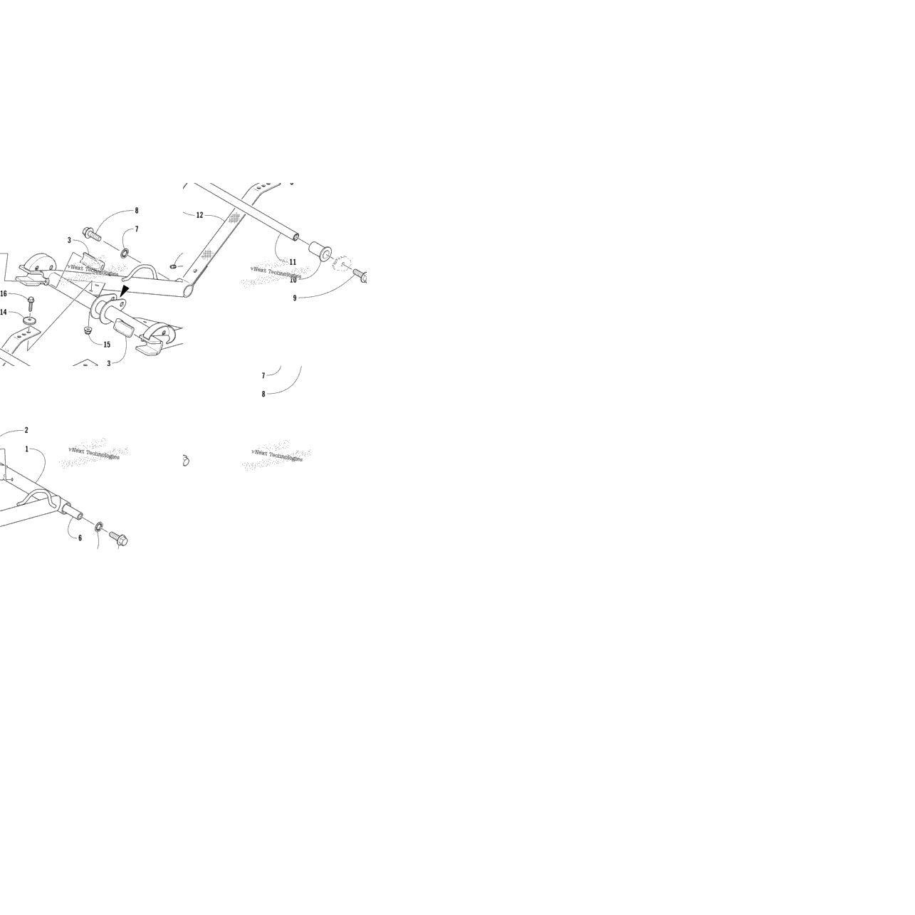 Rear Suspension Front Arm Assembly