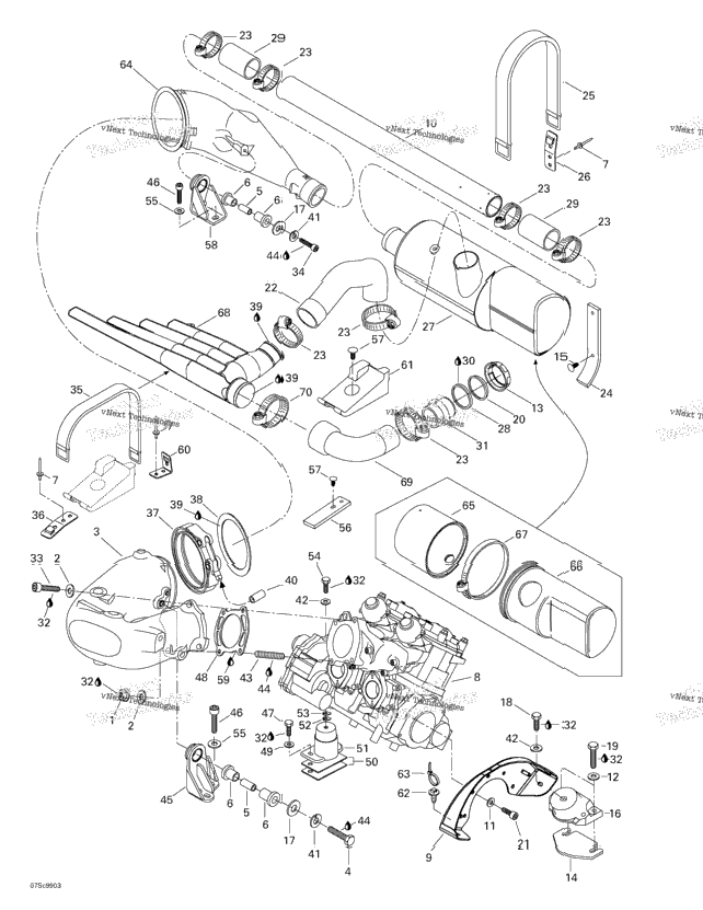 Engine Support And Muffler